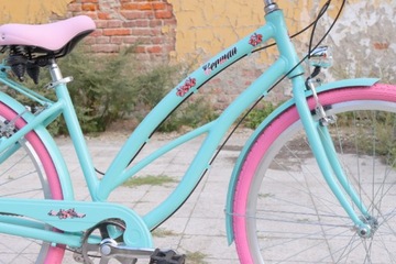 АЛЮМИНИЕВЫЙ ЛЕГКИЙ ПЛЯЖНЫЙ КРУИЗЕР ЖЕНСКИЙ ВЕЛОСИПЕД 28 SHIMANO, 7-скоростной городской велосипед