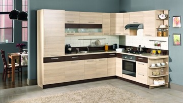 Кухонный гарнитур MODENA 260см Rijeka темный/светлый