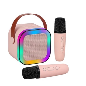 ПОРТАТИВНЫЙ БЕСПРОВОДНОЙ НАБОР ДЛЯ КАРАОКЕ, ДИНАМИК BLUETOOTH + 2 микрофона