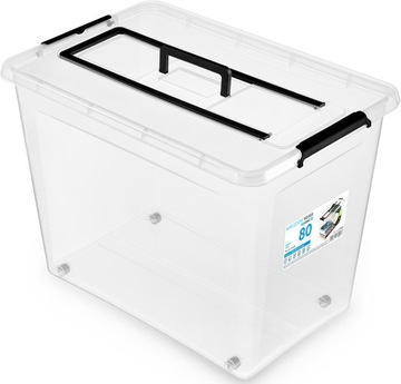 MOXOM - Pudełko Pojemnik Organizer Pokrywa - 80 L