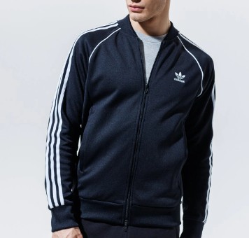 BLUZA ADIDAS SST Track Top HK7340 Niebieski Slim Fit GRANATOWA r. XS