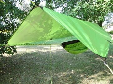 Tarp BNT hamak 1,4 x 3,5m kompletny zestaw!