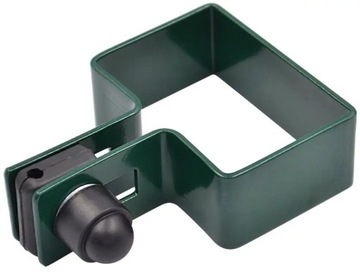 Zestaw klamra końcowa początkowa startowa obejma 60x40 mm RAL 6005 zielona