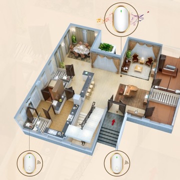 БЕСПРОВОДНОЙ ВОДОНЕПРОНИЦАЕМЫЙ ДОМАШНИЙ ДВЕРНОЙ ЗВОНОК 300М