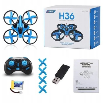 Радиоуправляемый дрон JJRC H36 2,4 ГГц, 4 канала, синий