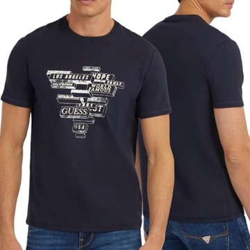 Guess t-shirt koszulka męska granatowa M3YI23J1314-G7V2 M