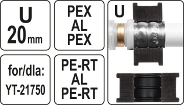 ЗАМЕНЯЮЩИЙ МАТРИКС U20 мм ДЛЯ ТРУБНОГО КЛАММЕРА YATO