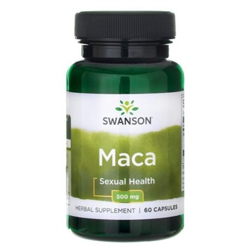 SWANSON MACA KORZEŃ EKSTRAKT 500mg LIBIDO POTENCJA SEX 60 kaps