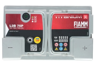 Akumulator FIAMM Titanium PRO L3B 75P 75Ah 730A