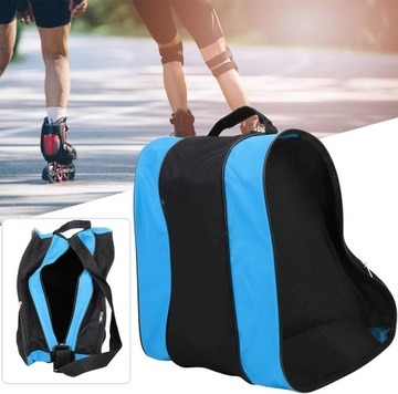 ВМЕСТИМАЯ НАРЕМЕННАЯ СУМКА ЧЕХОЛ ДЛЯ КОНЬКОВ РОЛИКОВЫЕ КОНЬКИ С 3 КАРМАНАМИ НА МОЛНИИ DA312