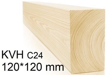 KVH 120x120 mm. Drewno konstrukcyjne C24, 5,00 m