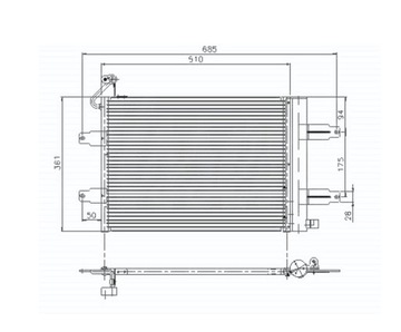 CHLADIČ KLIMATIZACE SKODA ROOMSTER 06- NOVÁ