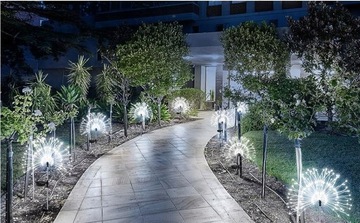 2шт СОЛНЕЧНАЯ САДОВАЯ ЛАМПА Одуванчик ФЕЙЕРВЕРК 150LED