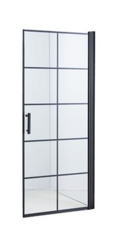 LOFT ! Czarne Drzwi Prysznicowe 80 reg. 79-82 cm
