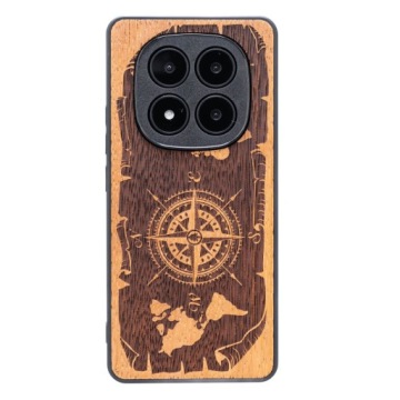 Dřevěné Pouzdro Bewood pro Xiaomi Redmi Note 14 Pro 5G Růže Větrů Merbau