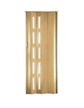 DRZWI HARMONIJKOWE ST6 KOLOR JASNY DĄB 80 CM