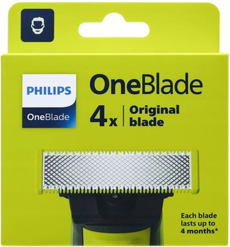4 лезвия PHILIPS OneBlade, оригинальные лезвия, насадка для бритвенной головки