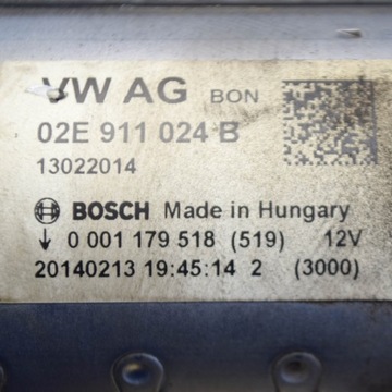 02E911024B STARTÉR VW GOLF VII 5G1 BQ1 BE1 BE2 2.0 GTI