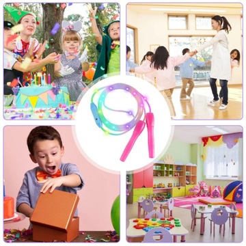 РЕГУЛИРУЕМАЯ СКАКАЛАКА ДЛЯ ДЕТЕЙ, СВЕТОДИОДНАЯ ПОДСВЕТКА, СПОРТ, ЦВЕТНАЯ, 3 режима, 2,7 м