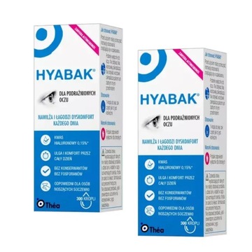 HYABAK Nawilżające i ochronne krople do oczu ZESTAW 2 x 10 ml