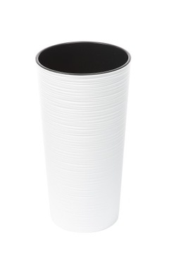 Doniczka LILIA DŁUTO śr. 19cm kol. BIAŁY + wkład