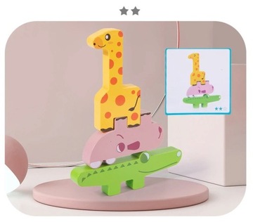 ДЕРЕВЯННЫЕ БЛОКИ ЖИВОТНЫЕ ОБРАЗОВАТЕЛЬНАЯ ЗАГАДКА МОНТЕССОРИ