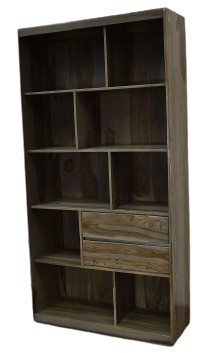 REGAŁ drewniany PALISANDER seria SYDNEY 205 cm