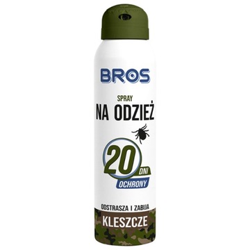 Spray na Kleszcze na Odzież 90ml Odstrasza i Zabija Kleszcze Bros