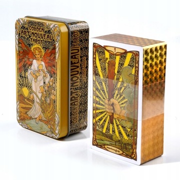 Tarot Cards Deck 78 Cards Golden Art Nouveau