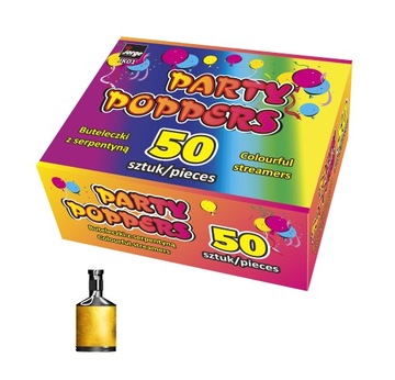 Serpentyny PARTY POPPERS 50 sztuk JK01 Jorge