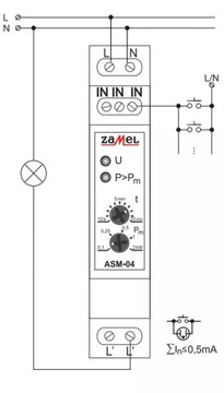 Контроллер лестничный 1-мод.16А АСМ-04 с ограничителем