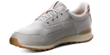 CLARKS Buty sportowe damskie Floura Mix błękitne skórzane oddychające 37,5