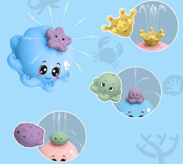 ИГРУШКА ДЛЯ ВАННЫ ПЛАВАЮЩИЙ Осьминог СВЕТОДИОДНЫЙ ФОНТАН ДЛЯ ВОДНОЙ ВАННЫ