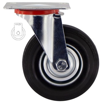 KOMPLET 4 SZT. KÓŁ fi 125 wózek regał 12STGU125