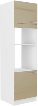 WYSOKA SZAFKA 210x60 LARA BIAŁY CAPPUCCINO POŁYSK