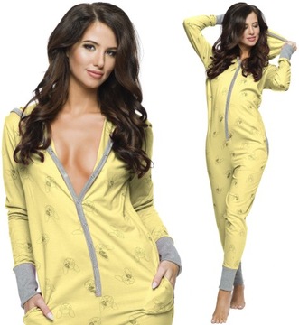 PIŻAMA BAWEŁNIANY KOMBINEZON DO KARMIENIA ONESIE S