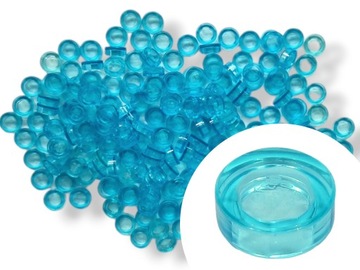 LEGO 98138 TILE Płytka Okrągłą Woda 1x1 Trans Light Blue Niebieski 40 szt