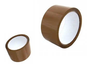 48mm/60Y TAŚMA PAKOWA klejąca BRĄZOWA BARDZO MOCNA STRONG hot-melt