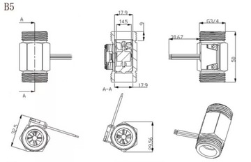 РАСХОДОМЕР ДАТЧИК РАСХОДА ЖИДКОСТИ 3/4