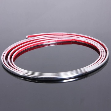 4mm x 2m samochodów Chrome stylowe dekoracje listwa wykończeniowa paski DIY