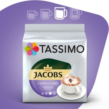 Капсулы Tassimo набор белого кофе, капучино, булочка с корицей 5+1 бесплатно!