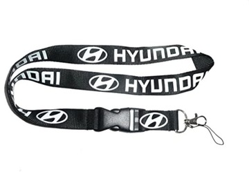 HYUNDAI SMYCZ DO TELEFONU KLUCZY DUŻE LOGO BLACK WHITE CZARNA BIAŁA