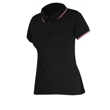 KOSZULKA POLO DAMSKA 190G/M2, CZARNA, 3XL, CE, LAH