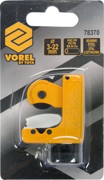 РЕЗКА VOREL ДЛЯ ТРУБ МЕДИ АЛЮМИНИЯ СТАЛИ ПВХ ПП ПУ ПЭ 3-22ММ