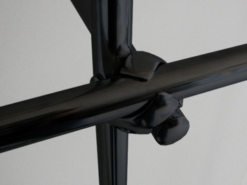 ТРУБЧАТАЯ МЕБЕЛЬНАЯ ПОЛКА ДЛЯ ШКАФА 2х2, ЧЕРНАЯ