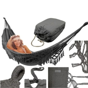 HAMAK DWUOSOBOWY BRAZYLIJSKI BOHO MATERIAŁ KLASY PREMIUM 220 kg 300 x 150