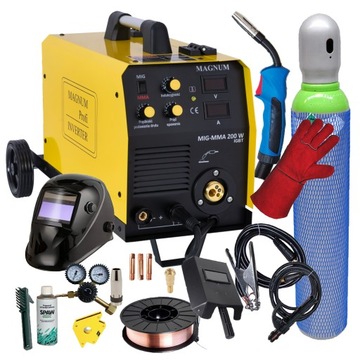SPAWARKA MIGOMAT MIG 200W MMA TIG LIFT 3w1 półautomat Zestaw Magnum