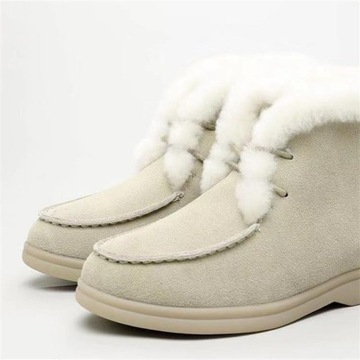 Kobiety Buty śniegowe zimowe futro Loafers