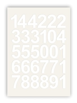 Самоклеящиеся буквы белого цвета с алфавитом и цифрами 50 мм.