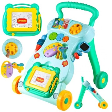 ИНТЕРАКТИВНАЯ ХОДУНКА PUSH RIDE 3 в 1 РУЧНАЯ ЭКРАННАЯ ДОСКА МОНТЕССОРИ ЗВУКИ